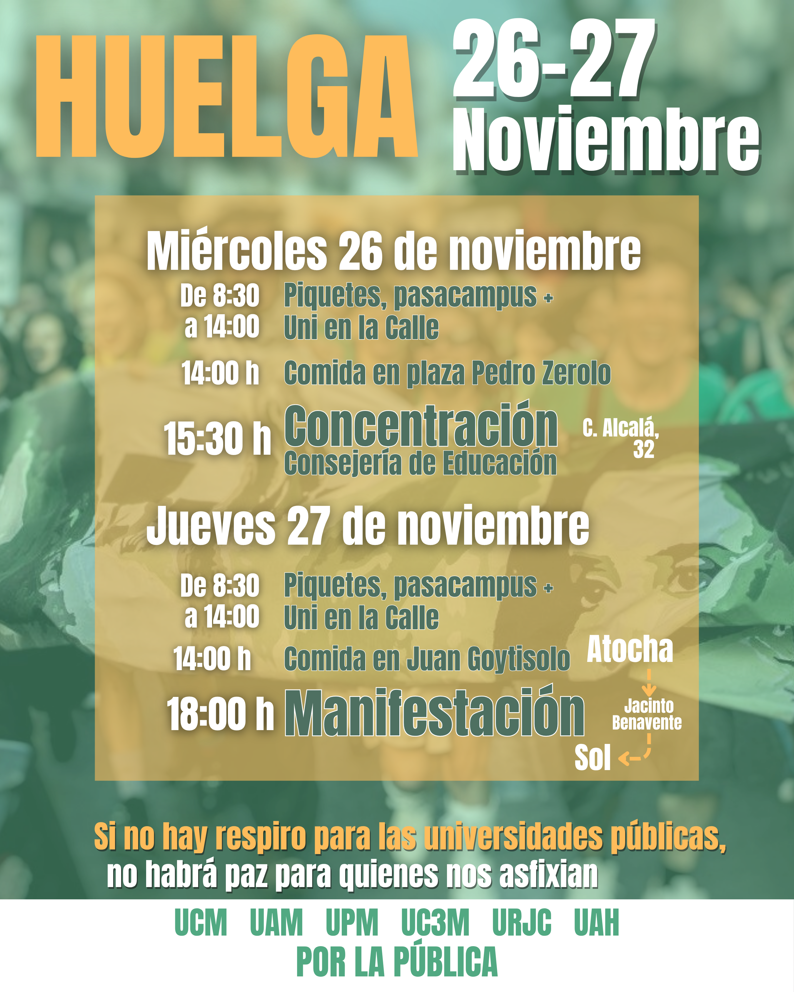 Cartel de la Huelga del 26-27N